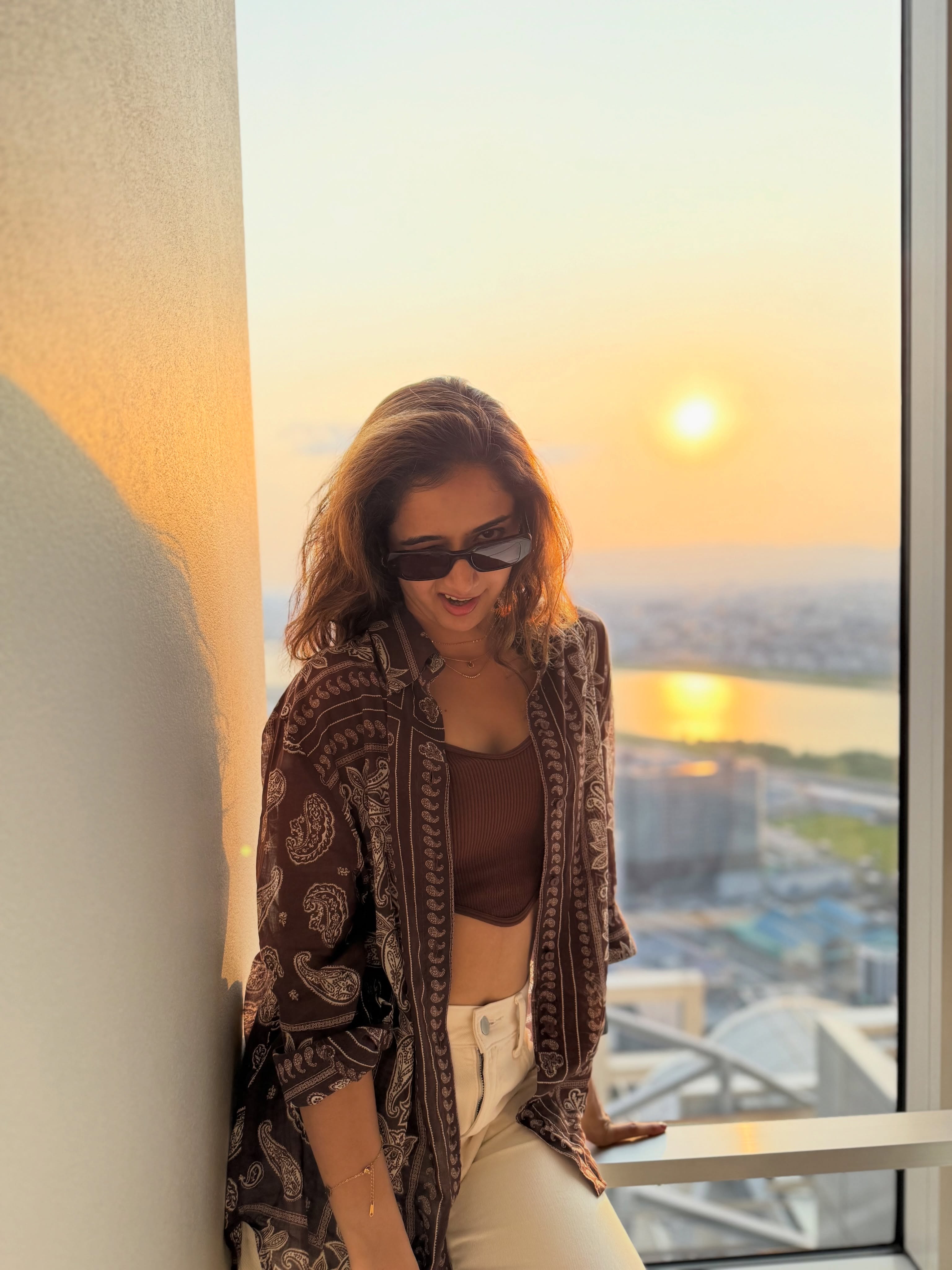 Ashika Ranganath Embraces Golden Hour Magic
