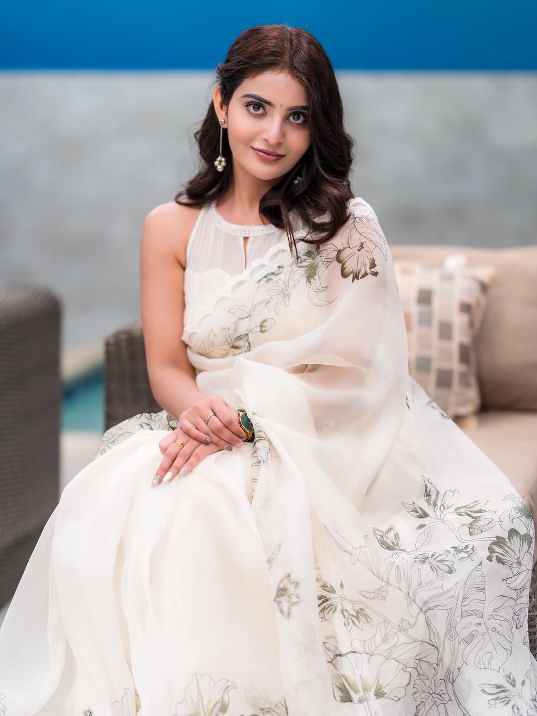 Ananya Nagalla’s Beauty Shines in Floral Saree