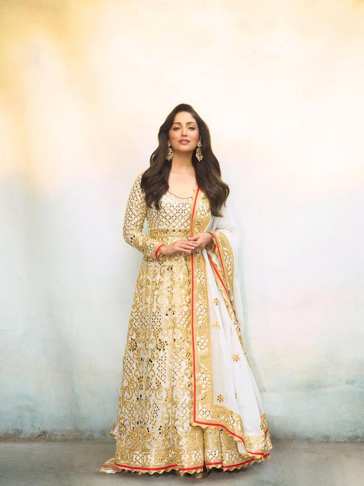 Yami Gautam Looks Regal in a Stunning White and Gold Ethnic Ensemble