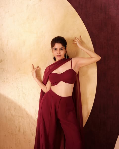 Divya Bharathi Stuns in a Red Outfit