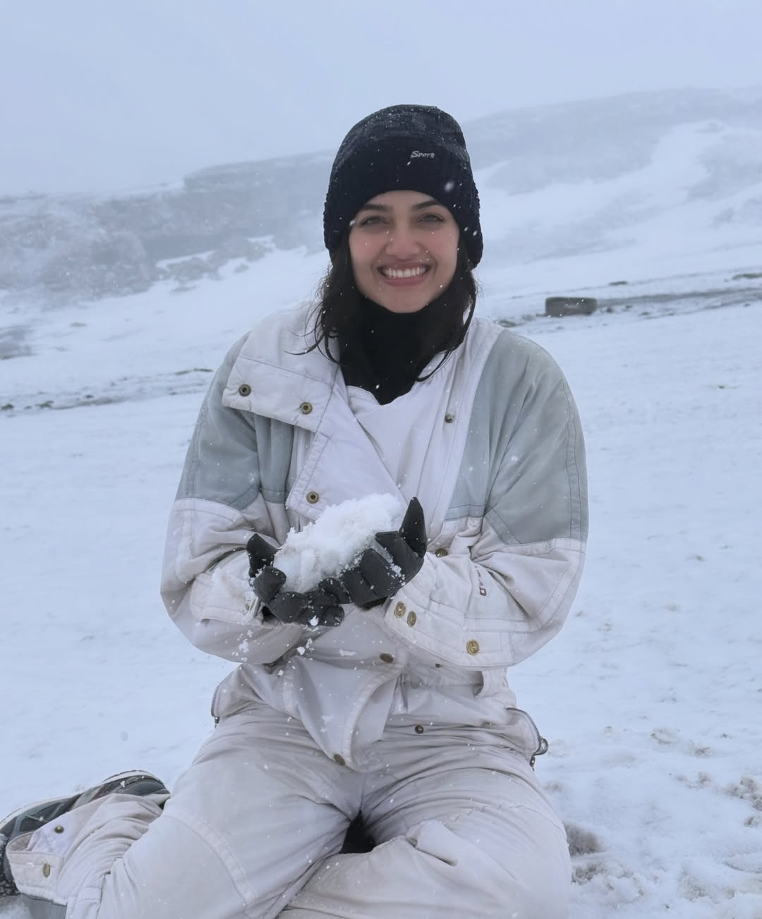 Bhagya Sri Borse Enjoys the Snowy Charm
