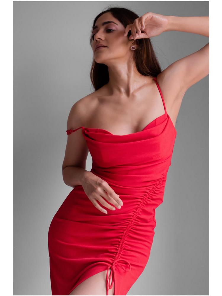 Simran Choudhary Turns Heads in a Stunning Red Dress