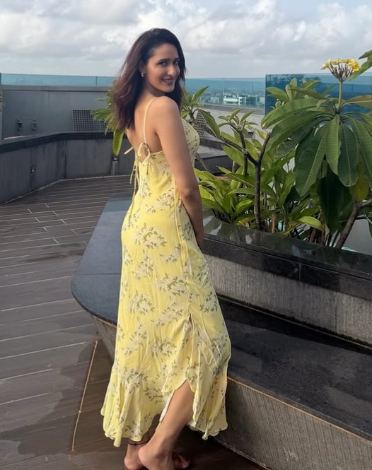 Pragya Jaiswal Turns Heads in Sunshine Yellow Dress