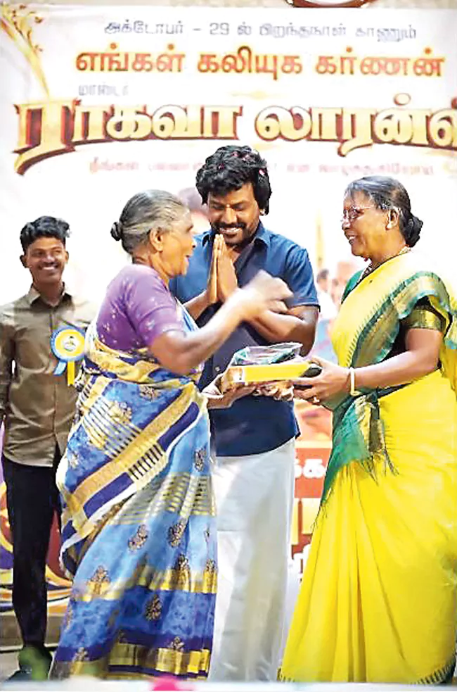 నిరుపేద మహిళల కోసం ప్రత్యేక పట్టుచీరల పథకాన్ని ప్రారంభించిన రాఘవ లారెన్స్