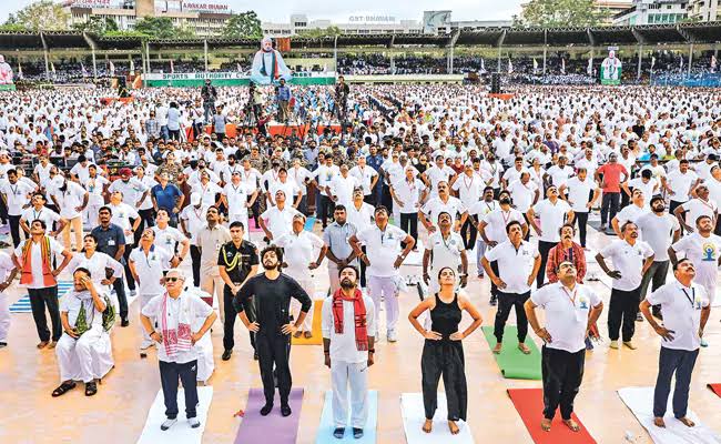 Yoga Day countdown celebrations held in Hyderabad