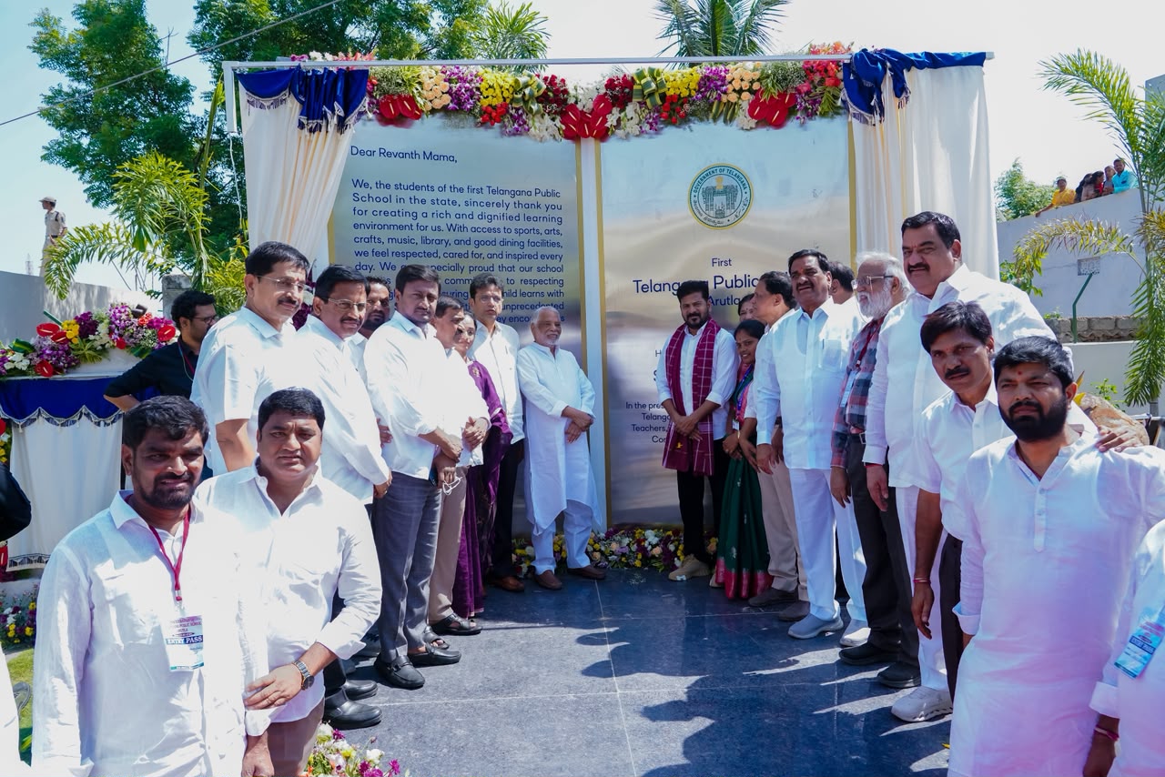 Revanth Reddy Inaugurates Telangana Public School in Arutla