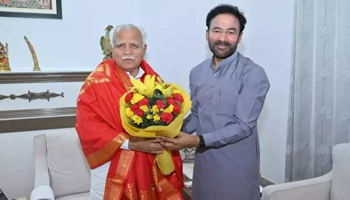 పట్టణాభివృద్ధి ప్రాజెక్టులపై కిషన్‌రెడ్డి-ఖట్టర్ చర్చలు