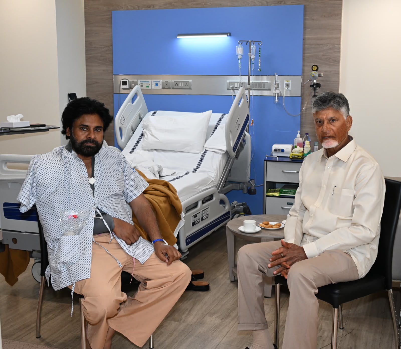 Chief Minister N. Chandrababu Naidu Visits Deputy Chief Minister Pawan Kalyan
