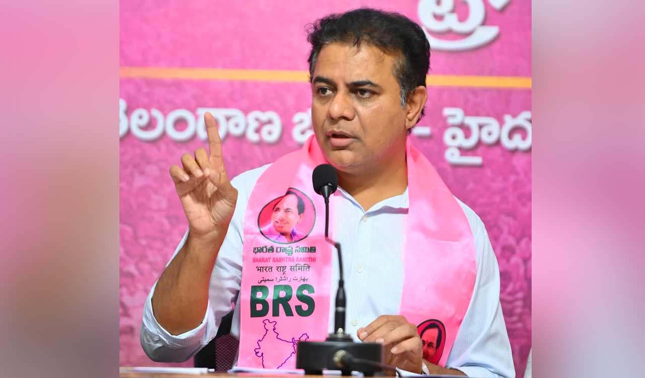 KTR Slams Congress Over Water Release to Nagarjuna Sagar Ayacut