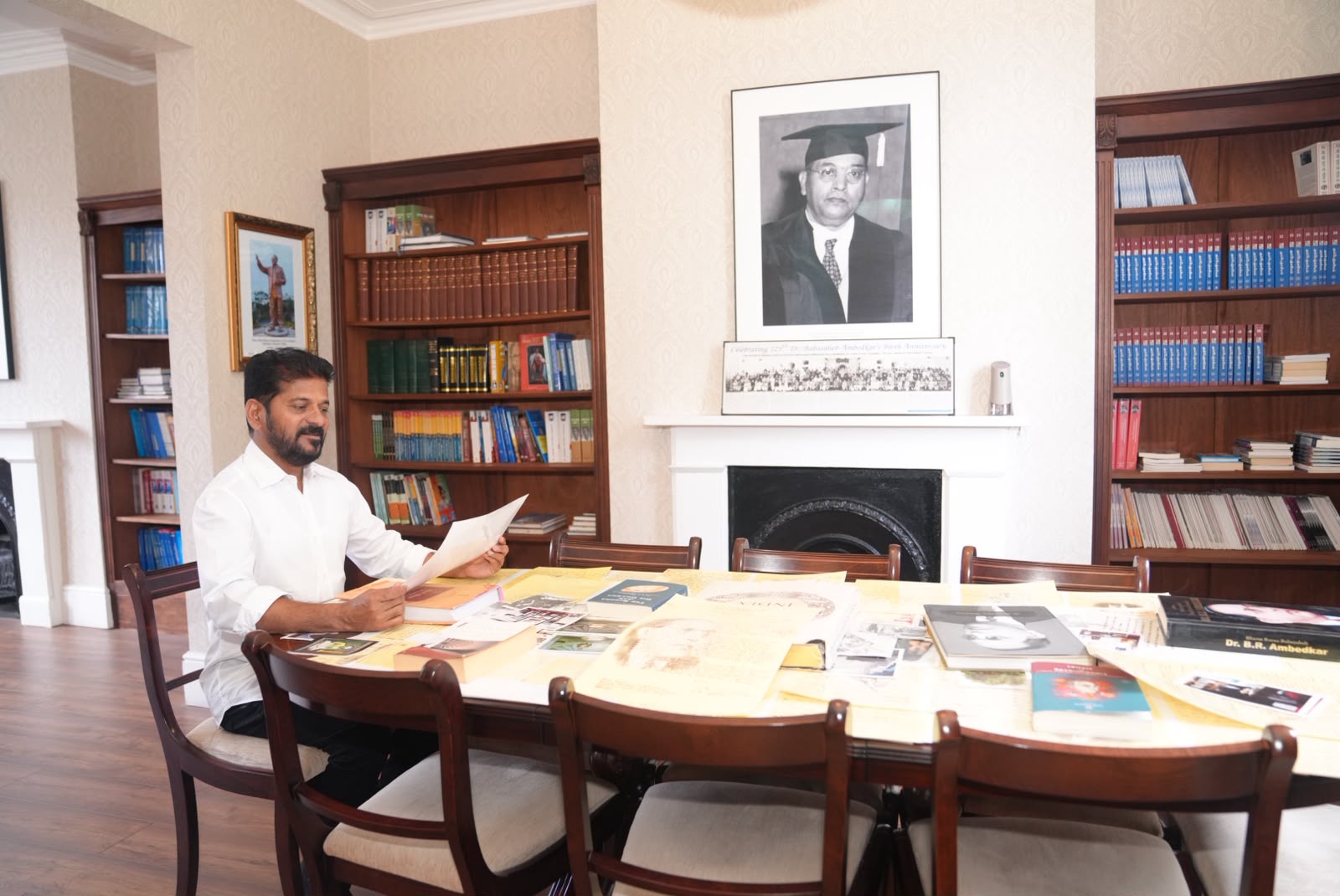 CM Revanth Reddy Visits Ambedkar House in London