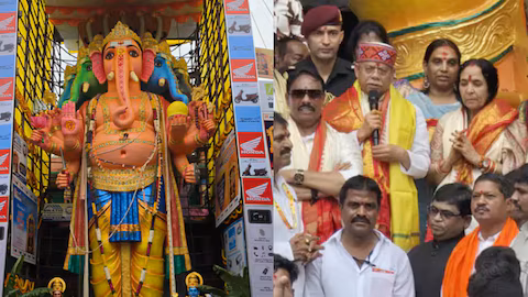 ఖైరతాబాద్ మహాగణపతికి తొలి పూజ చేసిన గవర్నర్ దంపతులు