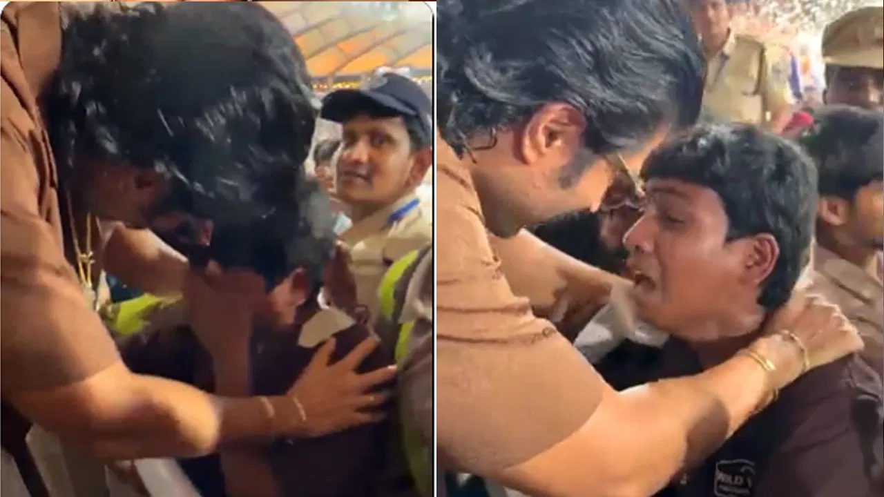 అభిమానిని హత్తుకుని భరోసా ఇచ్చిన విజయ్ దేవరకొండ