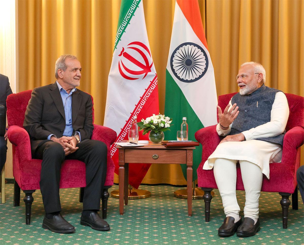 PM Modi Meets Iranian President Pezeshkian at SCO Summit in Bishkek