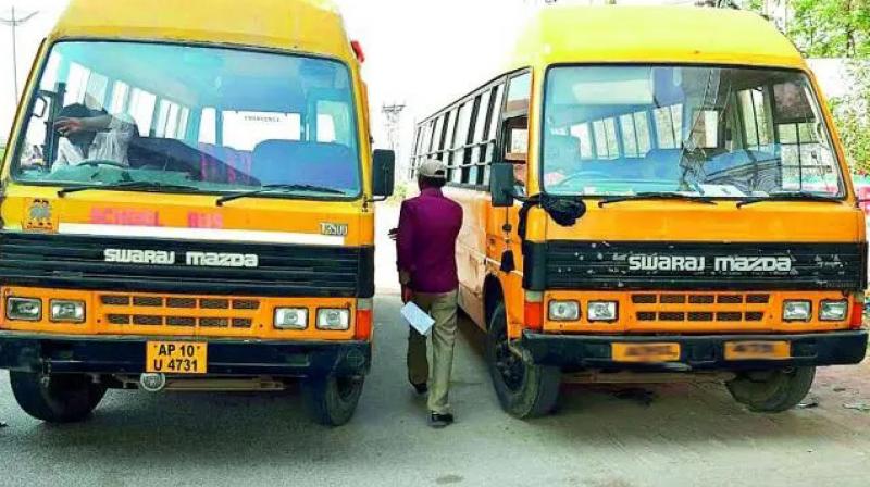 RTO Cracks Down on School Buses in Telangana