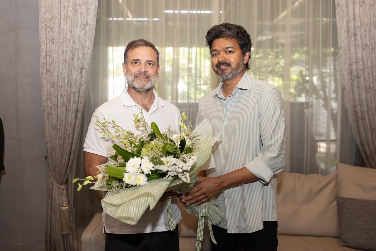 Rahul Gandhi Meets Tamil Nadu CM Vijay in Chennai