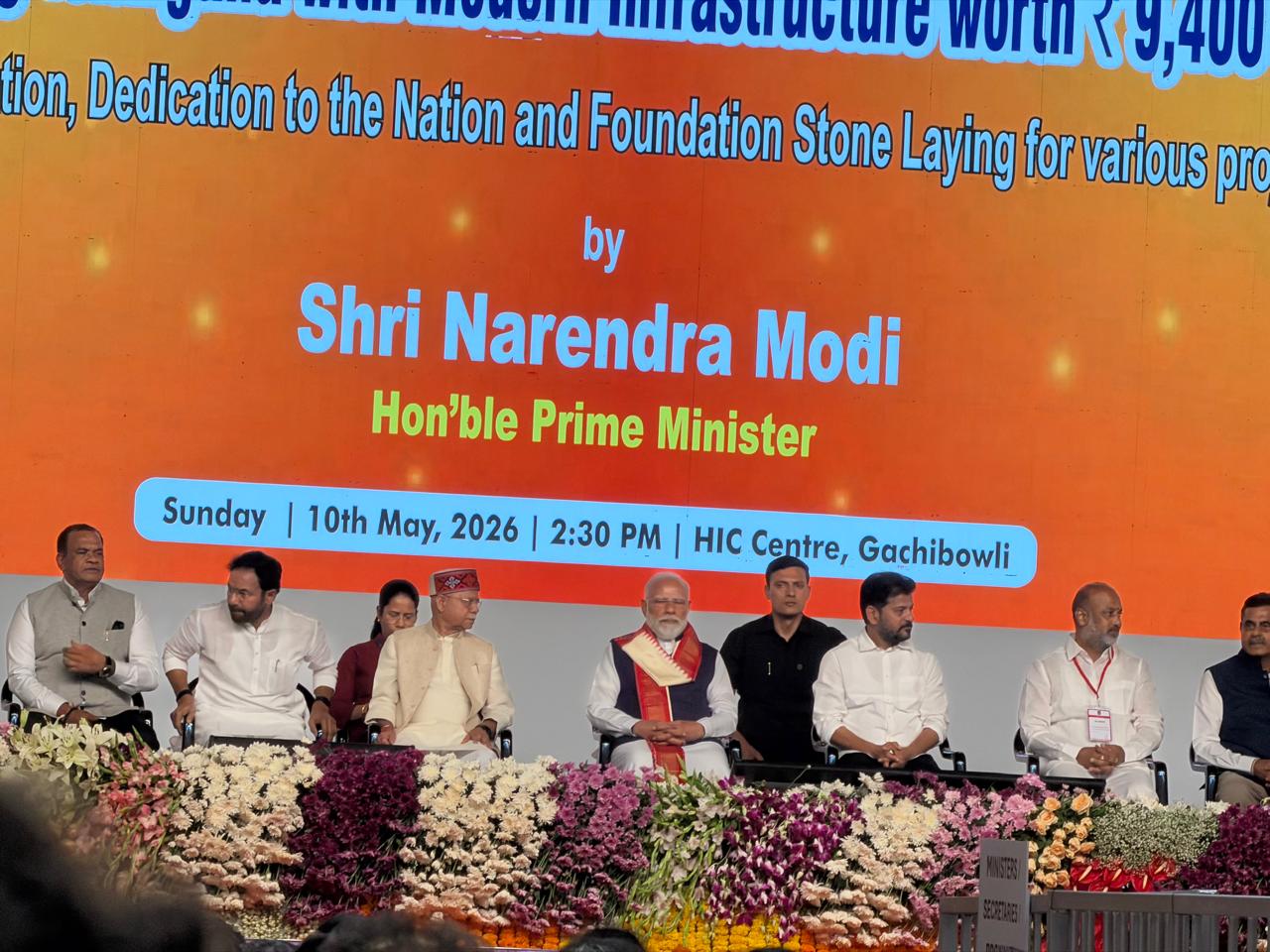 PM Modi Attends Development Projects Launch Event at HICC Hyderabad!