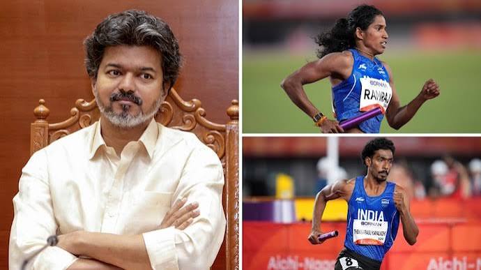 ఆసియా క్రీడల పతక విజేతలకు సీఎం విజయ్ నజరానా