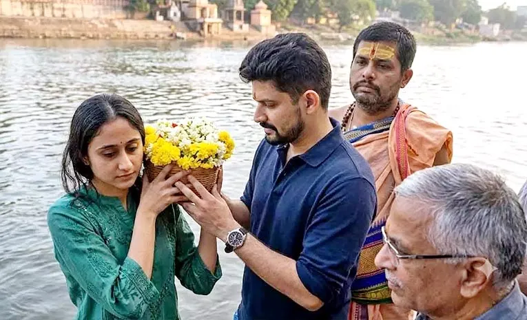 Janaki's Ashes Immersed in the Kaveri River
