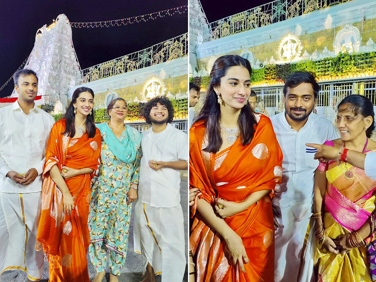 తిరుమల శ్రీవారి సేవలో మీనాక్షి చౌదరి.. కుటుంబంతో కలిసి సుప్రభాత సేవ