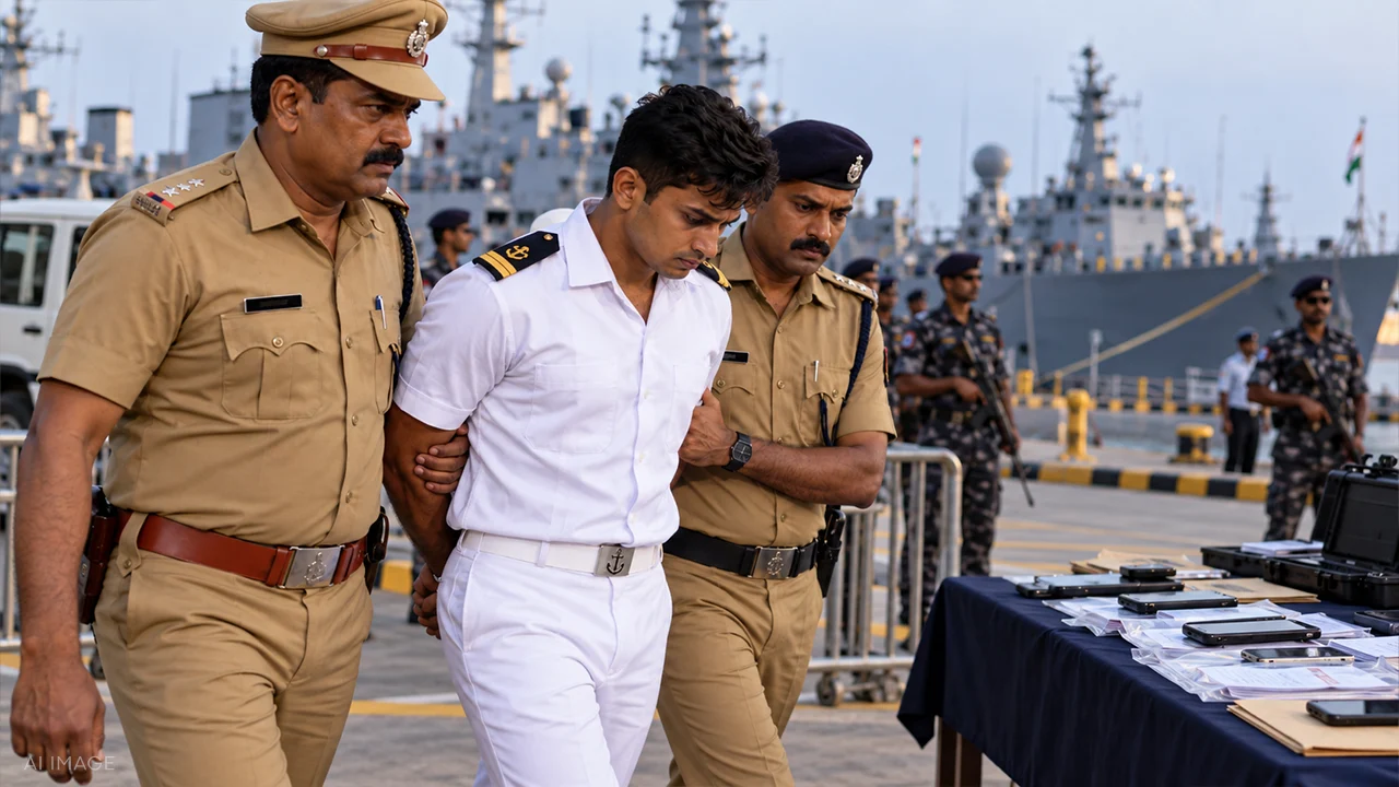 హనీట్రాప్ కేసులో నేవీ ఉద్యోగి అరెస్ట్