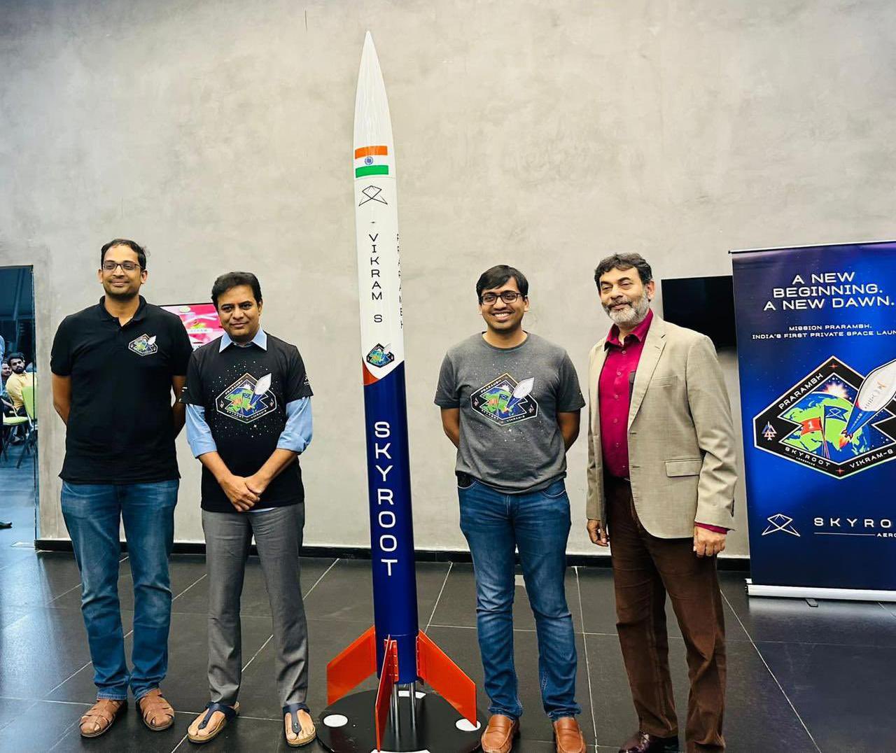 KTR Congratulates Skyroot Aerospace on Becoming India’s First Space-Tech Unicorn!