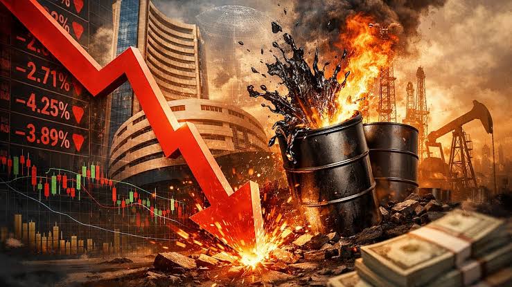 చమురు సెగతో భారీ నష్టాల్లో స్టాక్ మార్కెట్లు