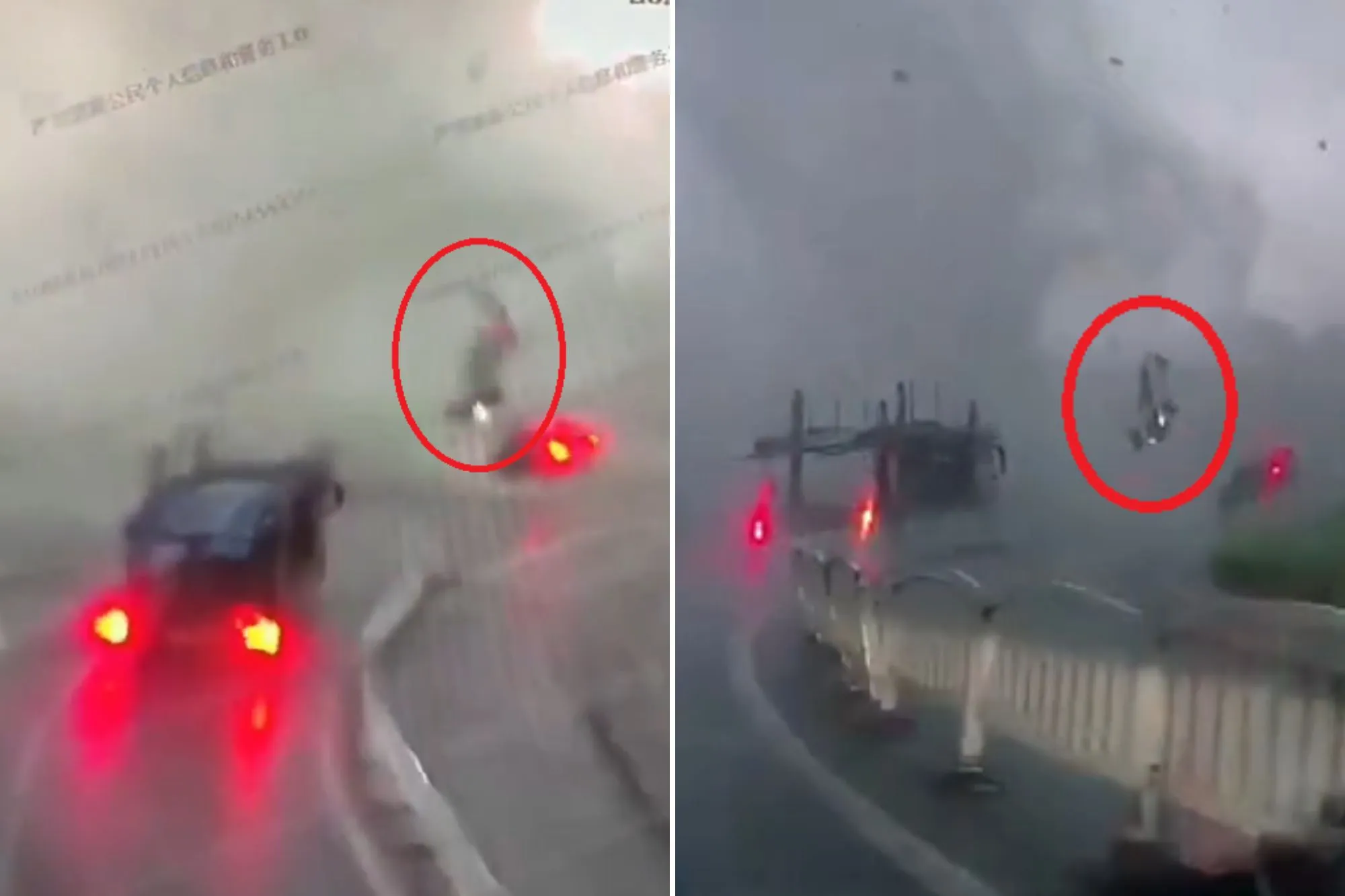 Tornado Hurls Car Into Air in China