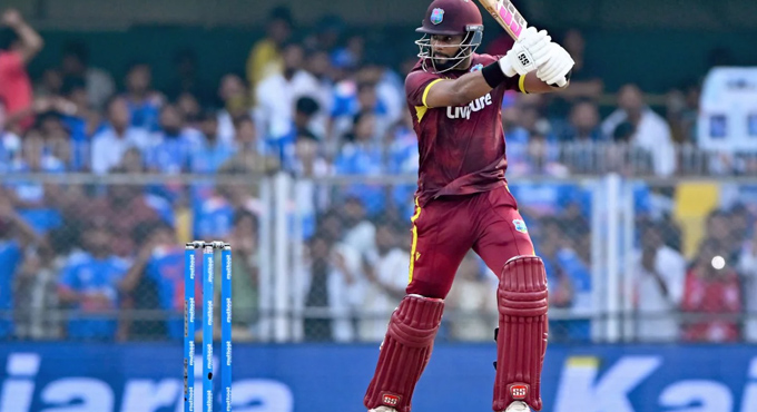 West Indies Post 405/7 Against India in 2nd ODI