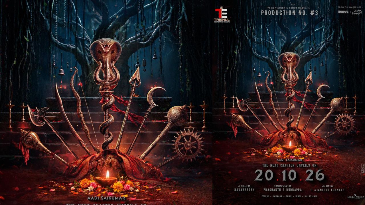 Aadi Saikumar Announces New Pan-India Film Production No. 3 with Eerie First-Look Poster