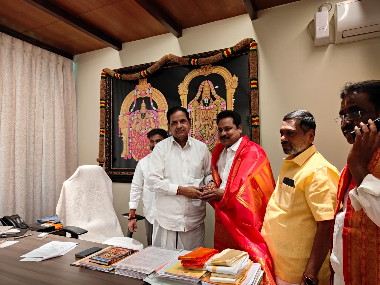 Sridhara Varma Meets TTD Chairman BR Naidu, Receives Blessings Ahead of SVBC Charge