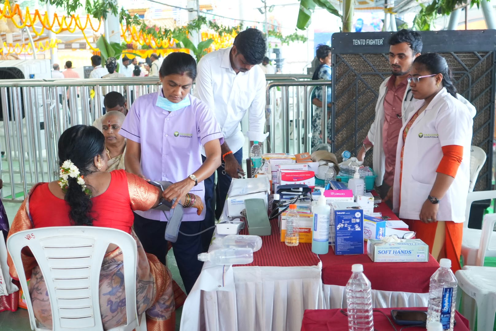 Medical Camps Ensure Devotee Safety at Indrakeeladri