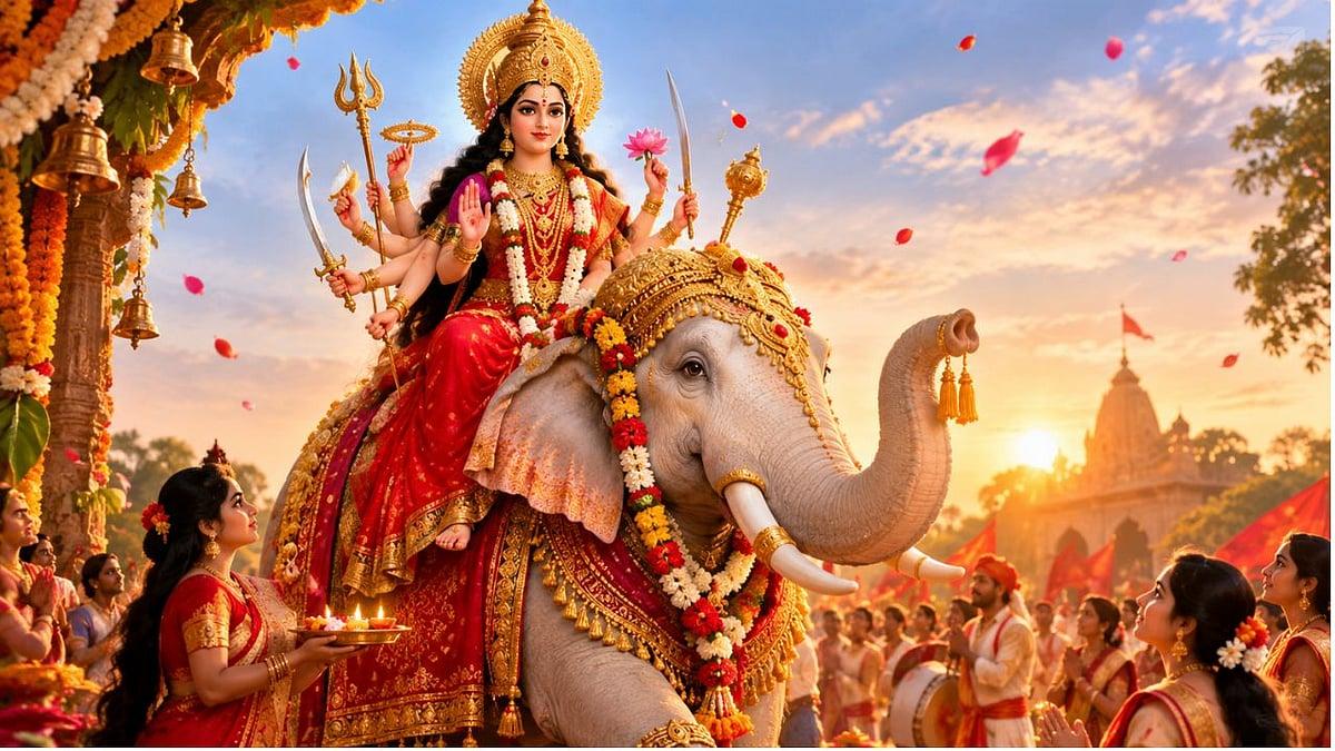 దుర్గా నవరాత్రులు 2026: ఏనుగు వాహనంపై దుర్గమ్మ.. ఈ నాలుగు రాశుల వారికి విశేష ఫలితాలు!
