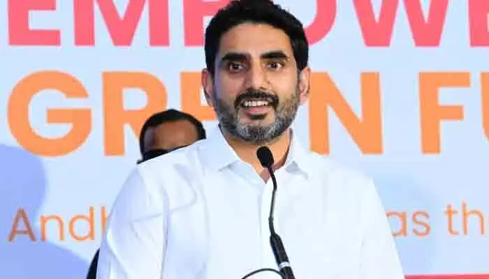 Minister Nara Lokesh felicitates Padma Shri award winners
