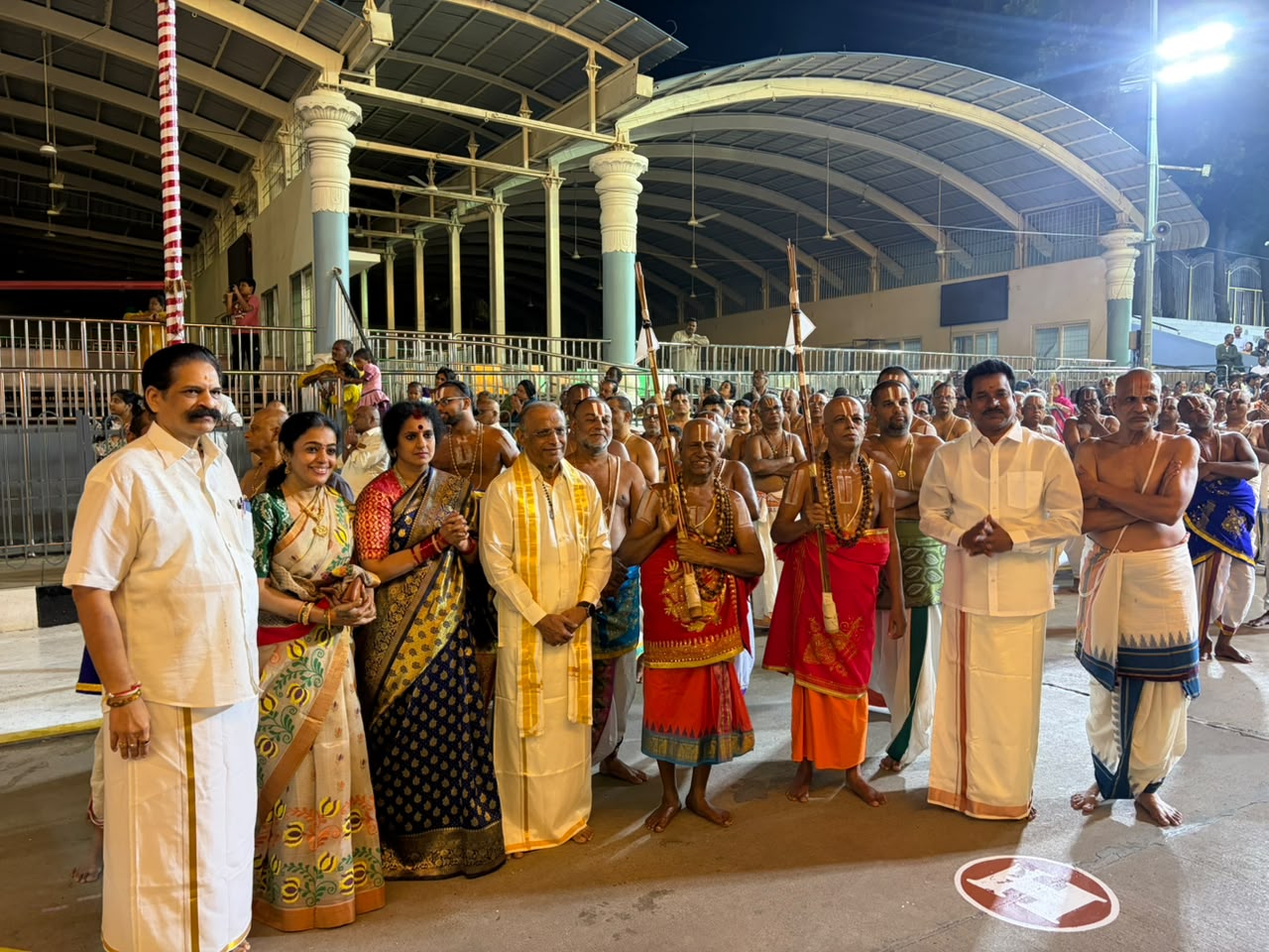 Nandamuri Family Joins Kolatam Performers During Garudotsavam in Tirumala