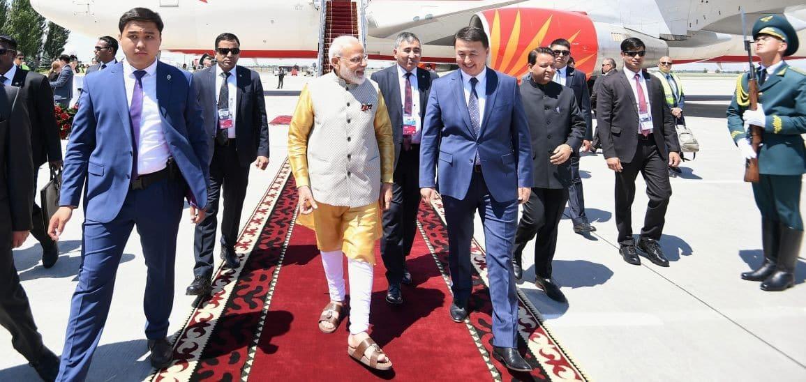 PM Modi Arrives in Kyrgyz Republic for Two-Day Visit