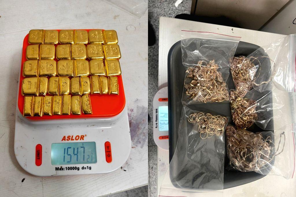 ₹1.20 Crore Worth of Gold Jewellery Seized at Shamshabad Airport