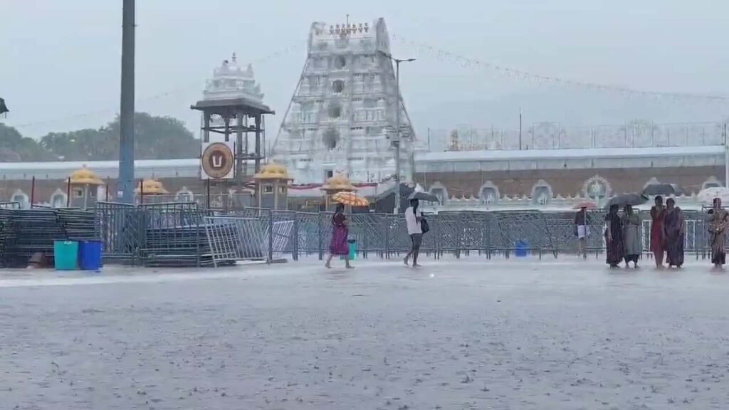 Heavy Rain in Tirumala