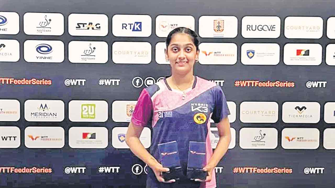 Young sensation Divyanshi Bhomick wins double gold at the WTT tournament