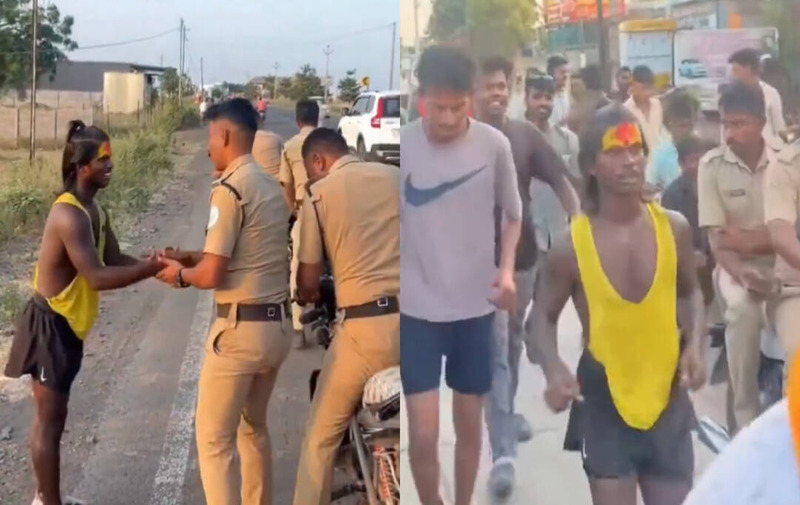 తల్లిపై ప్రేమతో అసాధారణ యాత్ర చేపట్టిన యువకుడు