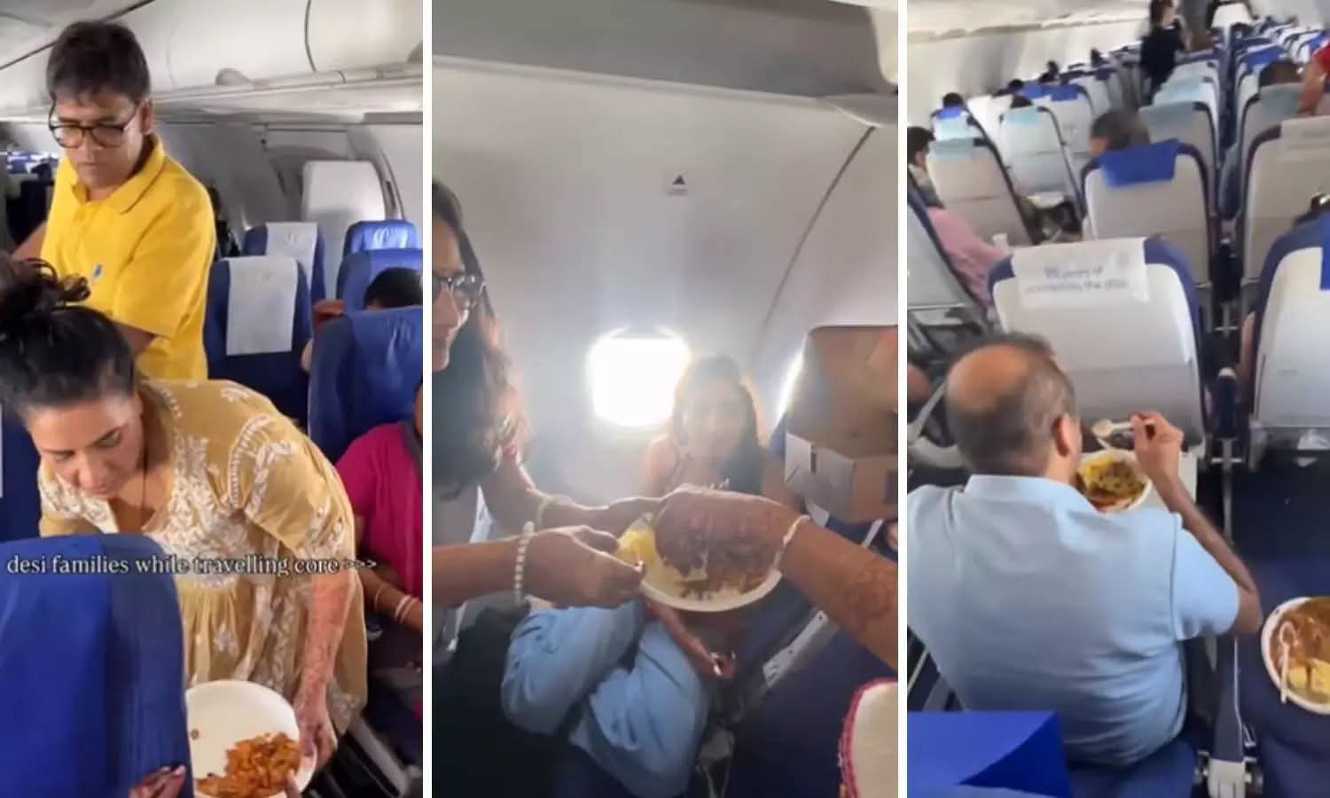 ఇండిగో విమానంలో ఫ్యామిలీ విందు..