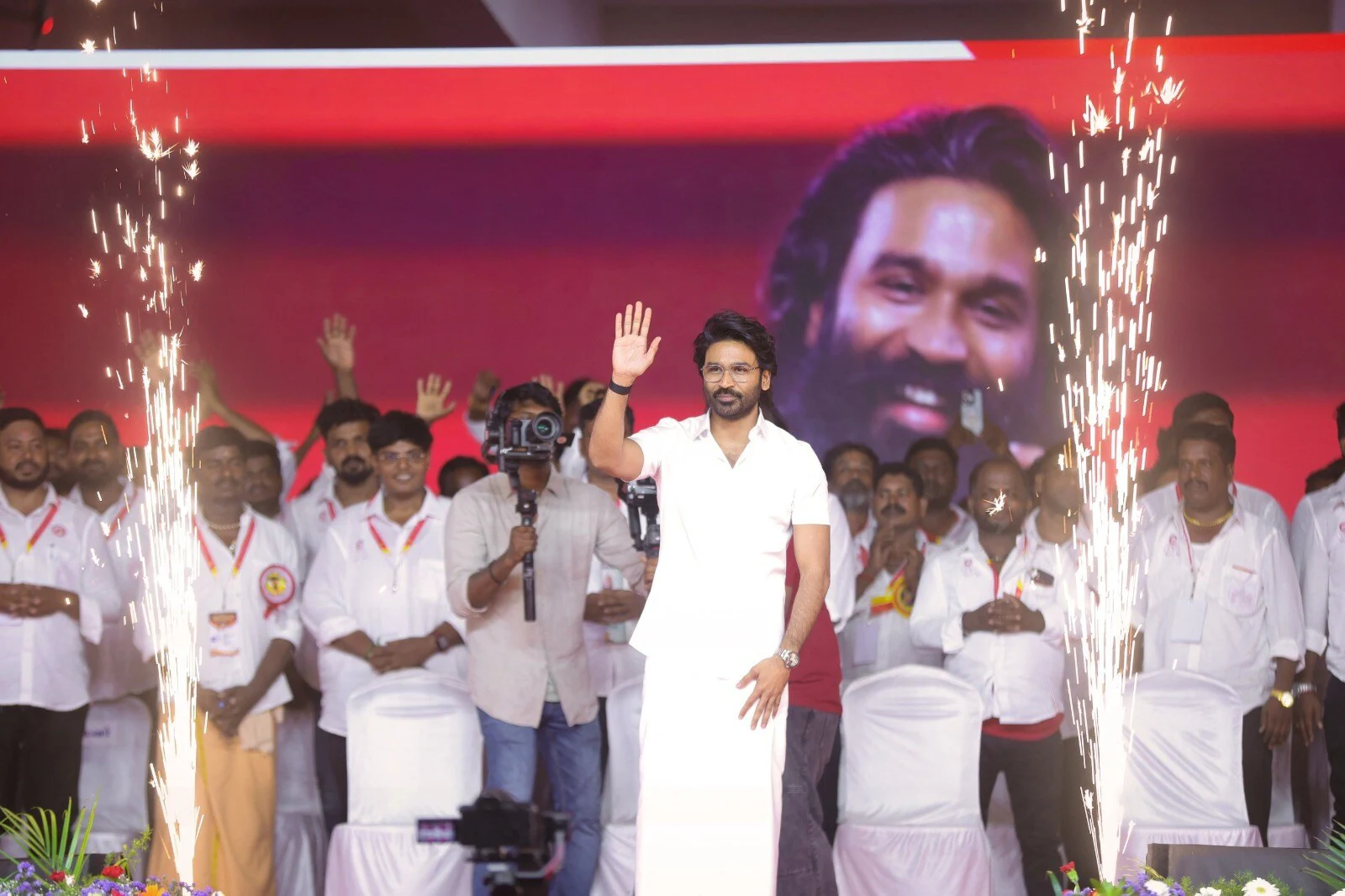 Dhanush’s Political Entry Sparks Controversy Over Lotus Symbol