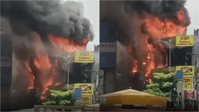 అమీర్ పేట్ మెయిన్ రోడ్డులో భారీ అగ్ని ప్రమాదం