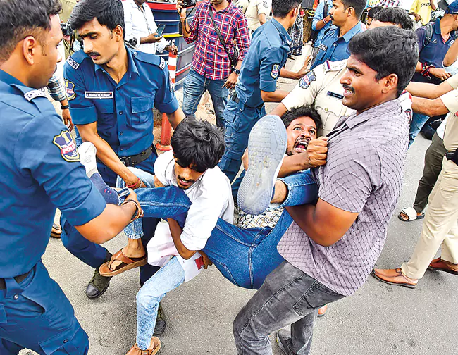 Hyderabad Protest Over Delhi Incident