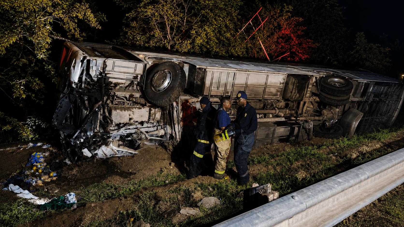 Horrific Road Accident in South Africa: 21 Killed in Three-Vehicle Collision
