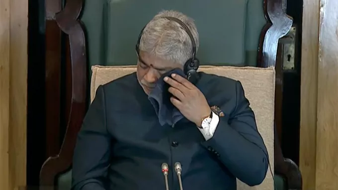 Telangana Assembly Speaker Prasad Kumar Breaks Down 