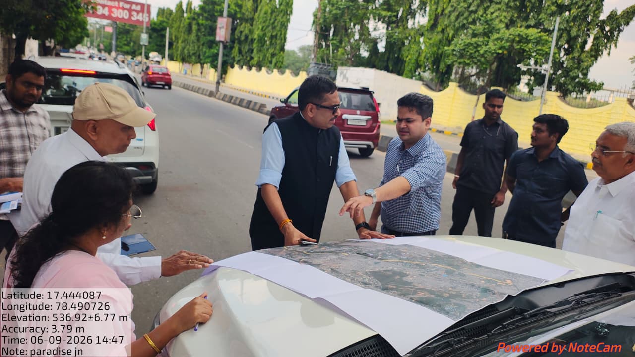 CS Sanjay Jaju Inspects Proposed Elevated Corridors at Paradise Junction