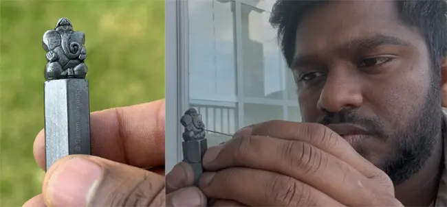 Ganesha on a Pencil - Miniature Artist Venkatesh Creates Stunning Artwork