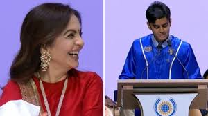 అంబానీ స్కూల్ గ్రాడ్యుయేషన్‌లో MI పోలిక చేసిన విద్యార్థి ప్రసంగం వైరల్