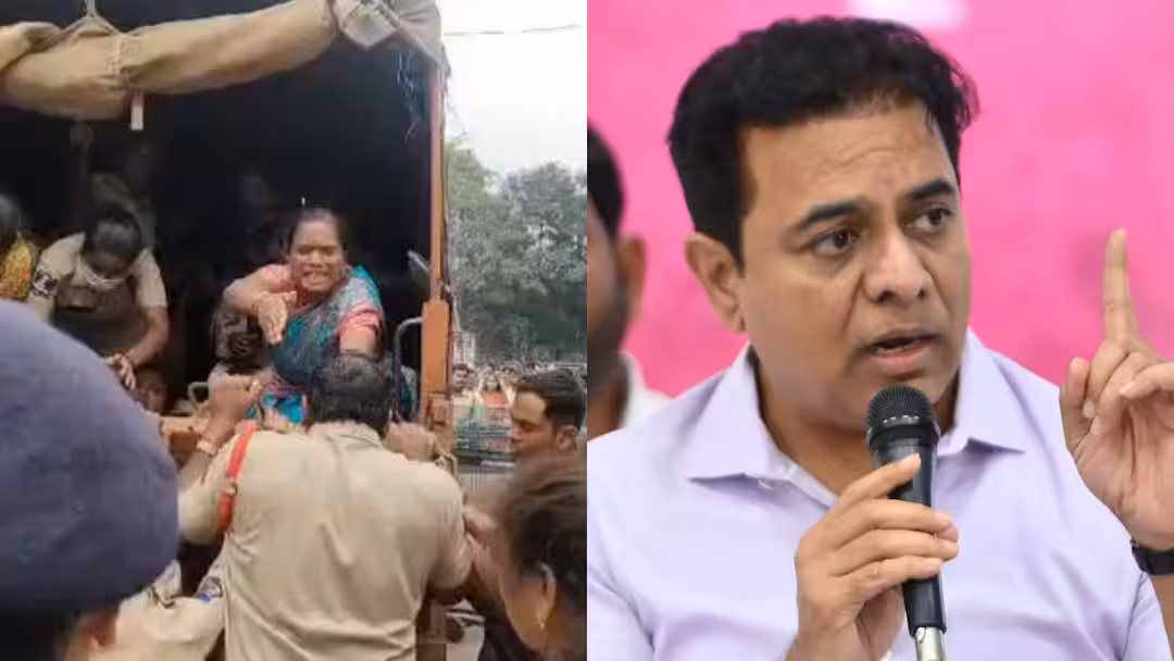 మహిళా ఎమ్మెల్యేలపై పోలీసుల తీరుపై కేటీఆర్ ఆగ్రహం..