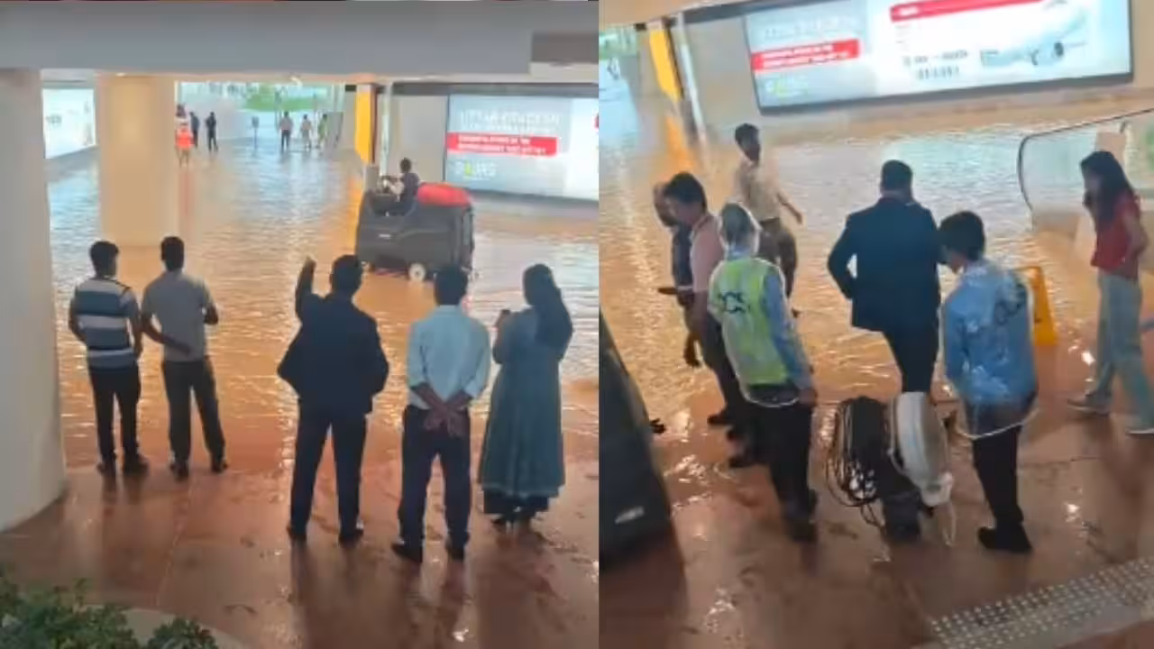 Noida Airport Waterlogged After Light Rain